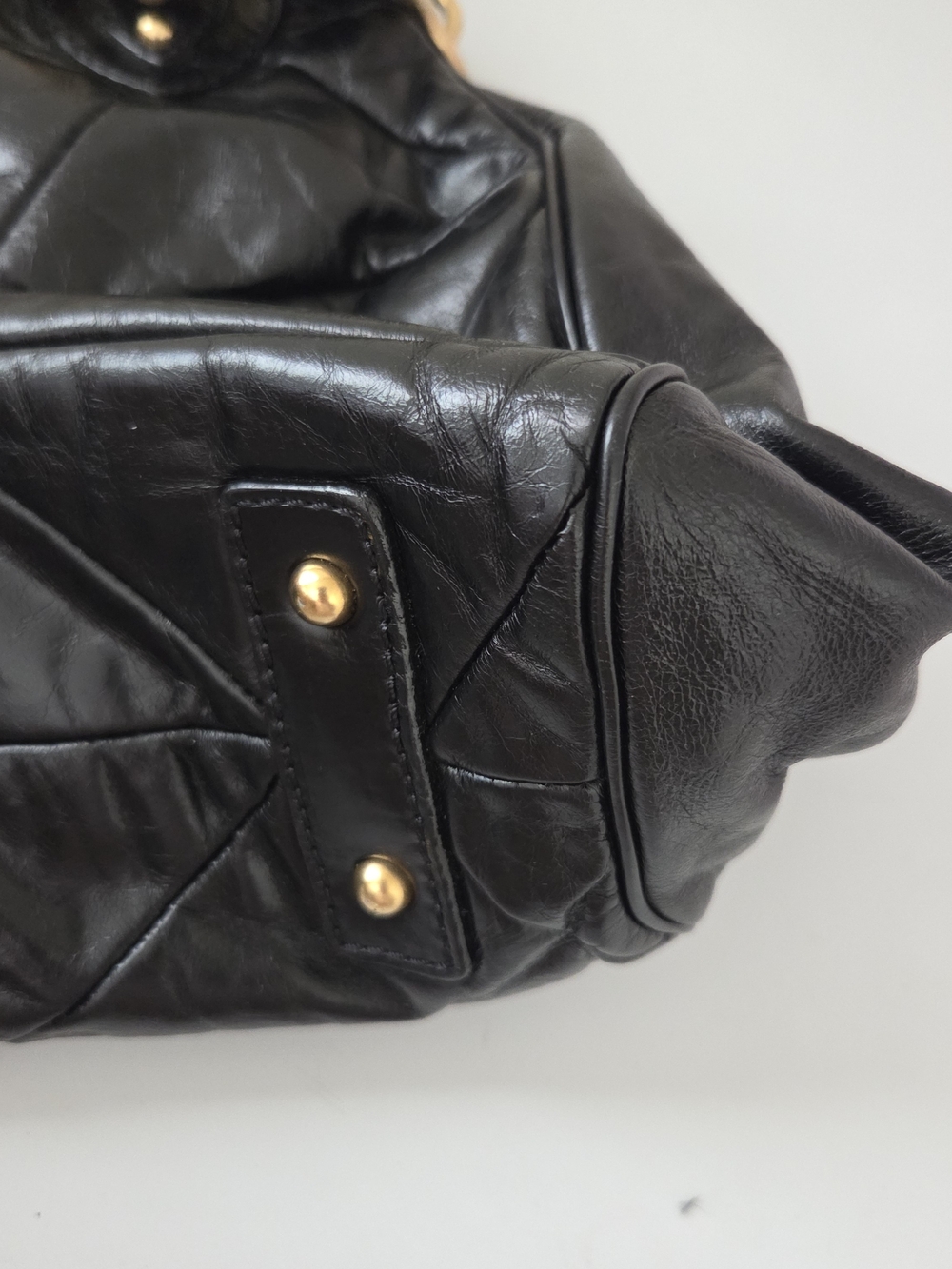 Marc Jacobs Collection Patchwork Stam Bag Quilted Black Leather Shoulder Bag - Picture 14 of 15